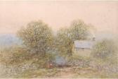 FOSS Peter N. A Gild Standing By A Stone Wall FOSS Peter N. A Gild Standing By A Stone Wall