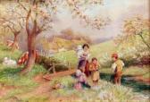 FOSTER Vernon Rural Landscape With Family Group FOSTER Vernon Rural Landscape With Family Group