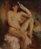 FOSTER William Frederick Portrait Of A Seated Nude FOSTER William Frederick Portrait Of A Seated Nude