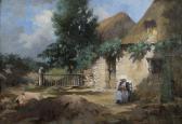 FOUBERT Émile Louis Paysanne Dans Sa Cour FOUBERT Émile Louis Paysanne Dans Sa Cour