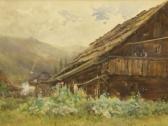 FOWLER M A Cottage In The Tyrol (see Artists Label Verso) FOWLER M A Cottage In The Tyrol (see Artists Label Verso)