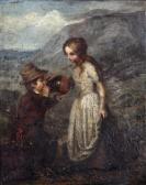 FOWLER Trevor Thomas Children Resting On A Hillside FOWLER Trevor Thomas Children Resting On A Hillside
