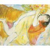 FRANK Frigyes Mimi With Autumn Flowers FRANK Frigyes Mimi With Autumn Flowers