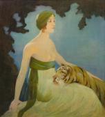 FRANK Gerald A. Lady With Tiger FRANK Gerald A. Lady With Tiger