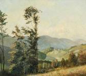 FRANKE Hanny, Joh. Emil Spätsommerliches Mittelgebirge Mit Blick Auf Einen Ort FRANKE Hanny, Joh. Emil Spätsommerliches Mittelgebirge Mit Blick Auf Einen Ort