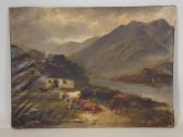 FRAZER Charles E. Gordon Highland Landscape With Figure FRAZER Charles E. Gordon Highland Landscape With Figure