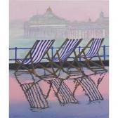 FREDRIKSSON E. Eastbourne Pier With Deckchairs In The Foreground FREDRIKSSON E. Eastbourne Pier With Deckchairs In The Foreground