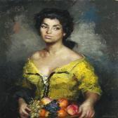FREIXAS VIVO Amadeo Portrait Of Young Woman With Fruit Bowl FREIXAS VIVO Amadeo Portrait Of Young Woman With Fruit Bowl