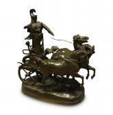FREMIET Emmanuel Depicting Diana On The Back Of A Chariot Pulled By Three Horses FREMIET Emmanuel Depicting Diana On The Back Of A Chariot Pulled By Three Horses