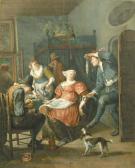 FREY de Anna Merry Folk By A Table In An Interior, After Jan Steen FREY de Anna Merry Folk By A Table In An Interior, After Jan Steen
