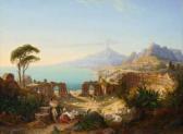 FREYDANCK Carl Daniel Blick Auf Das Griechische Theater Von Taormina (sizilien). Im Hintergrund Der Ätna. Signiert Unten Rechts: C. Freydanck. Öl Auf Leinwand. H 42,5; B 56,5 Cm. FREYDANCK Carl Daniel Blick Auf Das Griechische Theater Von Taormina (sizilien). Im Hintergrund Der Ätna. Signiert Unten Rechts: C. Freydanck. Öl Auf Leinwand. H 42,5; B 56,5 Cm.