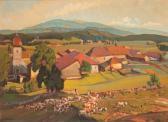 FRICKER Henri Vue Du Village De La Planée FRICKER Henri Vue Du Village De La Planée
