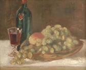 FRIDRICHOVA-ZELEZNAKOVA Vera Still Life With Fruits And Bottle Of Wine FRIDRICHOVA-ZELEZNAKOVA Vera Still Life With Fruits And Bottle Of Wine
