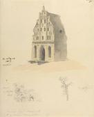 FRIEDRICH Caspar David A Gothic Brick Building And Two Studies Of Trees FRIEDRICH Caspar David A Gothic Brick Building And Two Studies Of Trees