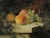 FRIIS Frederick Trapp Still Life With Grapes And Peaches FRIIS Frederick Trapp Still Life With Grapes And Peaches