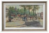 Frisian School Market Scene Oil/c Frisian School Market Scene Oil/c
