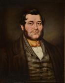 FROST M.H. A Bust Length Portrait Of A Gentleman Wearing Yellow Cravat FROST M.H. A Bust Length Portrait Of A Gentleman Wearing Yellow Cravat