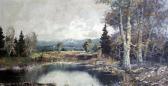 FRUHMESSER j. Wooded Landscape With Pool FRUHMESSER j. Wooded Landscape With Pool