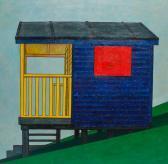 FRYER NORMA Blue And Red Beach Hut FRYER NORMA Blue And Red Beach Hut