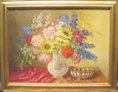 FULMOUR T. Floral Still Life Upon A Table FULMOUR T. Floral Still Life Upon A Table