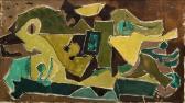 FURSE Roger Kemble Untitled Abstract Composition In Green, Brown And Yellow FURSE Roger Kemble Untitled Abstract Composition In Green, Brown And Yellow