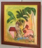 FUSTER Jose Abstraction With Face And Fowl FUSTER Jose Abstraction With Face And Fowl