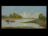 GAAL Imre Flusslandschaft Mit Booten GAAL Imre Flusslandschaft Mit Booten