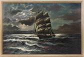 GABALI Alfred Ship Under Moonlit Skies GABALI Alfred Ship Under Moonlit Skies