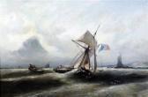 GABE Nicolas Edward Fishing Boat In A Squall, A Lighthouse Beyond GABE Nicolas Edward Fishing Boat In A Squall, A Lighthouse Beyond