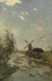 GABRIEL Paul Joseph Const. Kortenhoef: Mills And Willows Along A Ditch GABRIEL Paul Joseph Const. Kortenhoef: Mills And Willows Along A Ditch