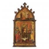 GADDI Taddeo Madonna And Child Enthroned, With Six Prophets: Jesaja, David, Moses, Solomon, Jeremiah, And Haggai, Together With A Crucifixion With Mary, Mary Magdalene And Saint John GADDI Taddeo Madonna And Child Enthroned, With Six Prophets: Jesaja, David, Moses, Solomon, Jeremiah, And Haggai, Together With A Crucifixion With Mary, Mary Magdalene And Saint John