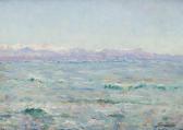 GAGLIARDINI Julien Gustave Les Alpes Vues De La Mer. GAGLIARDINI Julien Gustave Les Alpes Vues De La Mer.