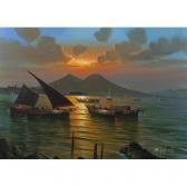 GALANTI Mario Continental Seascape With Fishing Boats GALANTI Mario Continental Seascape With Fishing Boats