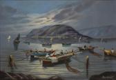 GALANTI Mario Pêcheurs En Baie De Naples GALANTI Mario Pêcheurs En Baie De Naples