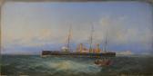 GALEA Luigi Maria A British Navy 3rd Class Cruiser 'hms Barham' Off Valetta GALEA Luigi Maria A British Navy 3rd Class Cruiser 'hms Barham' Off Valetta