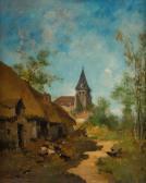 GALIEN-LALOUE Eugene View On The Chicken Yard GALIEN-LALOUE Eugene View On The Chicken Yard