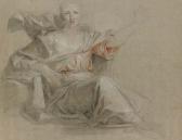 GALLOCHE Louis A Seated Woman, Her Left Arm Raised GALLOCHE Louis A Seated Woman, Her Left Arm Raised