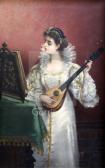 GAMBOGI Émile Lady Playing A Mandolin GAMBOGI Émile Lady Playing A Mandolin