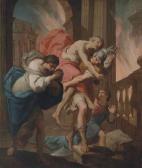 GANDOLFI Gaetano Aeneas And His Father Fleeing The Burning Troy GANDOLFI Gaetano Aeneas And His Father Fleeing The Burning Troy