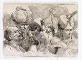 GANDOLFI Gaetano Studies Of Five Female And Two Male Heads, Including A Turbaned Man GANDOLFI Gaetano Studies Of Five Female And Two Male Heads, Including A Turbaned Man