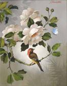 GARCIA MATA Eulalio Bird On A Flowering Branch GARCIA MATA Eulalio Bird On A Flowering Branch
