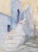 GAUDISSARD Emile Deux Jeunes Femmes Sur Un Escalier Dans La Rue De La Ville Arabe À Alger GAUDISSARD Emile Deux Jeunes Femmes Sur Un Escalier Dans La Rue De La Ville Arabe À Alger