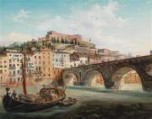 GAVAGNIN Natale View Of Verona With The River Adige And Ponte Pietra GAVAGNIN Natale View Of Verona With The River Adige And Ponte Pietra