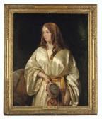 GEDDES Andrew Portrait Of Flora Bellasis, Three-quarter-length, In Indian Parsi Dress GEDDES Andrew Portrait Of Flora Bellasis, Three-quarter-length, In Indian Parsi Dress