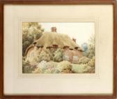 GEORGE Herbert View Of A Thatched Country Cottage GEORGE Herbert View Of A Thatched Country Cottage