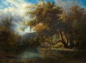 GEORGE-LEGRAND Louis Landscape With River And Boat GEORGE-LEGRAND Louis Landscape With River And Boat