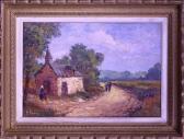 GEORGES GUERIN Paysage Et Chapelle Animés GEORGES GUERIN Paysage Et Chapelle Animés