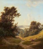 GEORGI Friedrich Otto Elb Landscape With A View Of Meissen And The Albrechtsburg GEORGI Friedrich Otto Elb Landscape With A View Of Meissen And The Albrechtsburg