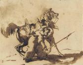 GERICAULT Theodore A Mameluke Retrieving His Lance GERICAULT Theodore A Mameluke Retrieving His Lance