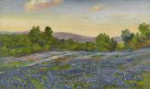 GIDEON SAMUEL E. Untitled Bluebonnet Landscape GIDEON SAMUEL E. Untitled Bluebonnet Landscape